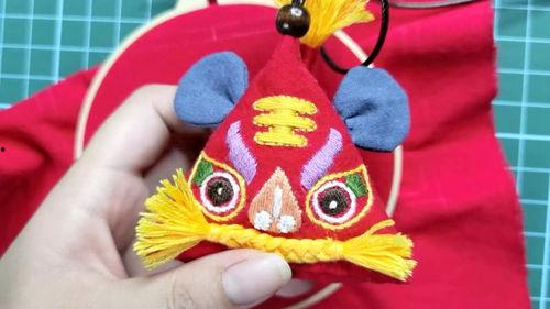 成人醒狮帽子教程视频